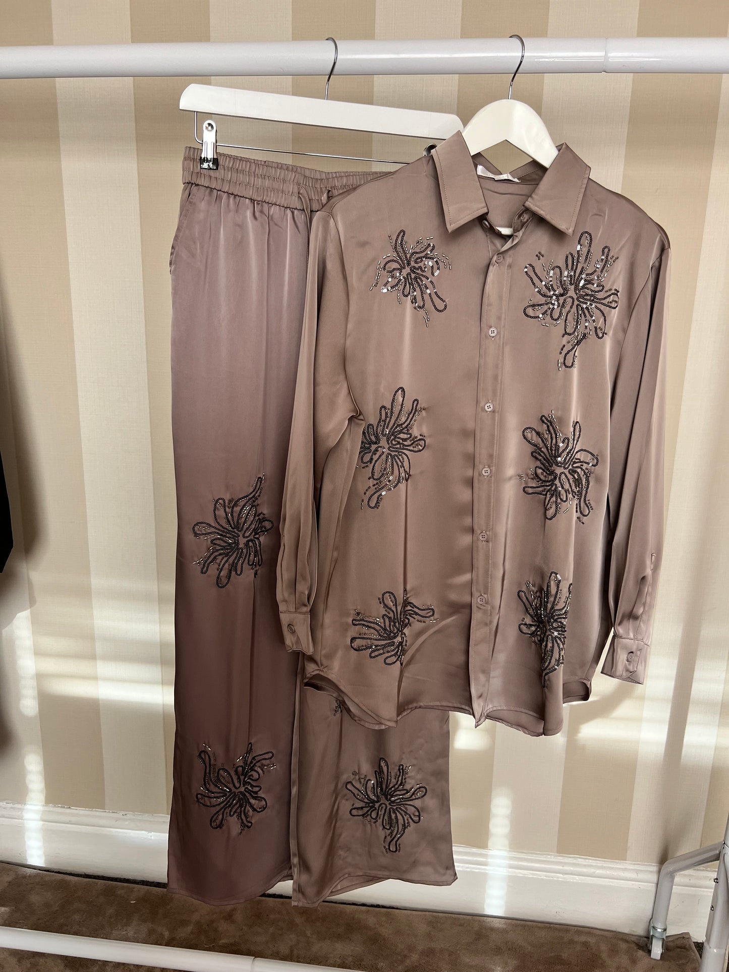 Embellished Satin Co Ord