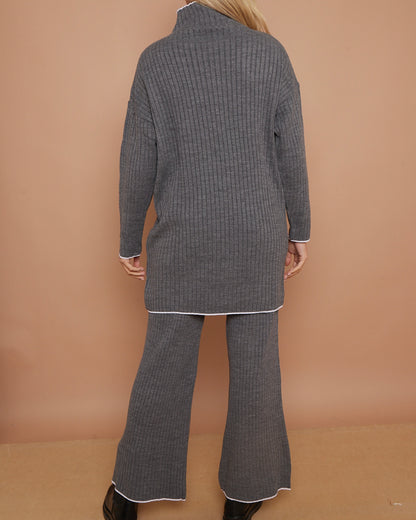 Rib Mock Neck Knit Co Ord