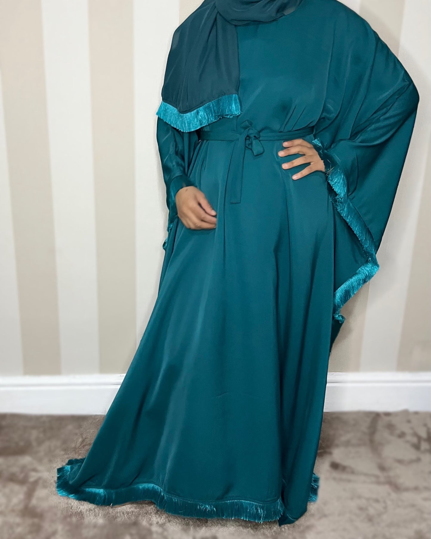 Nida Tassel Premium Abaya Dress