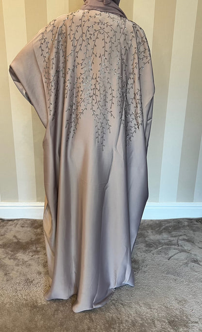 Aliya Inner Tie Belt Abaya with Hijab