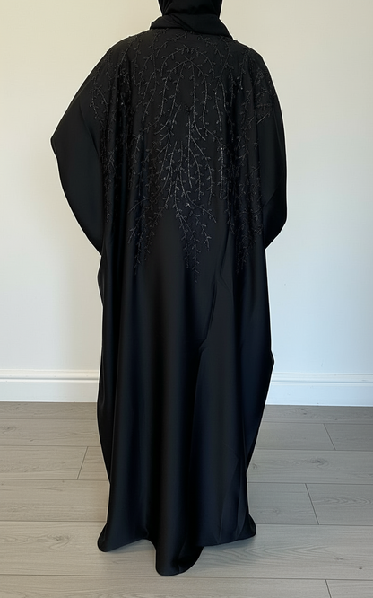 Aliya Inner Tie Belt Abaya with Hijab