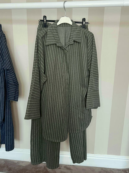 Warm Pinstripe Co Ord