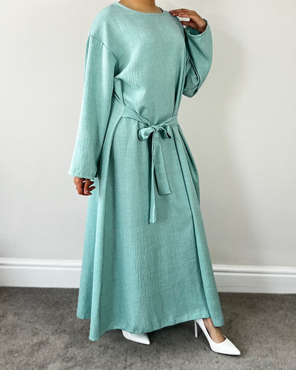 Linen Knot Kimono Dress