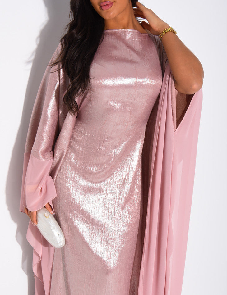 Dana Shimmer Inner Tie Belt Kaftan