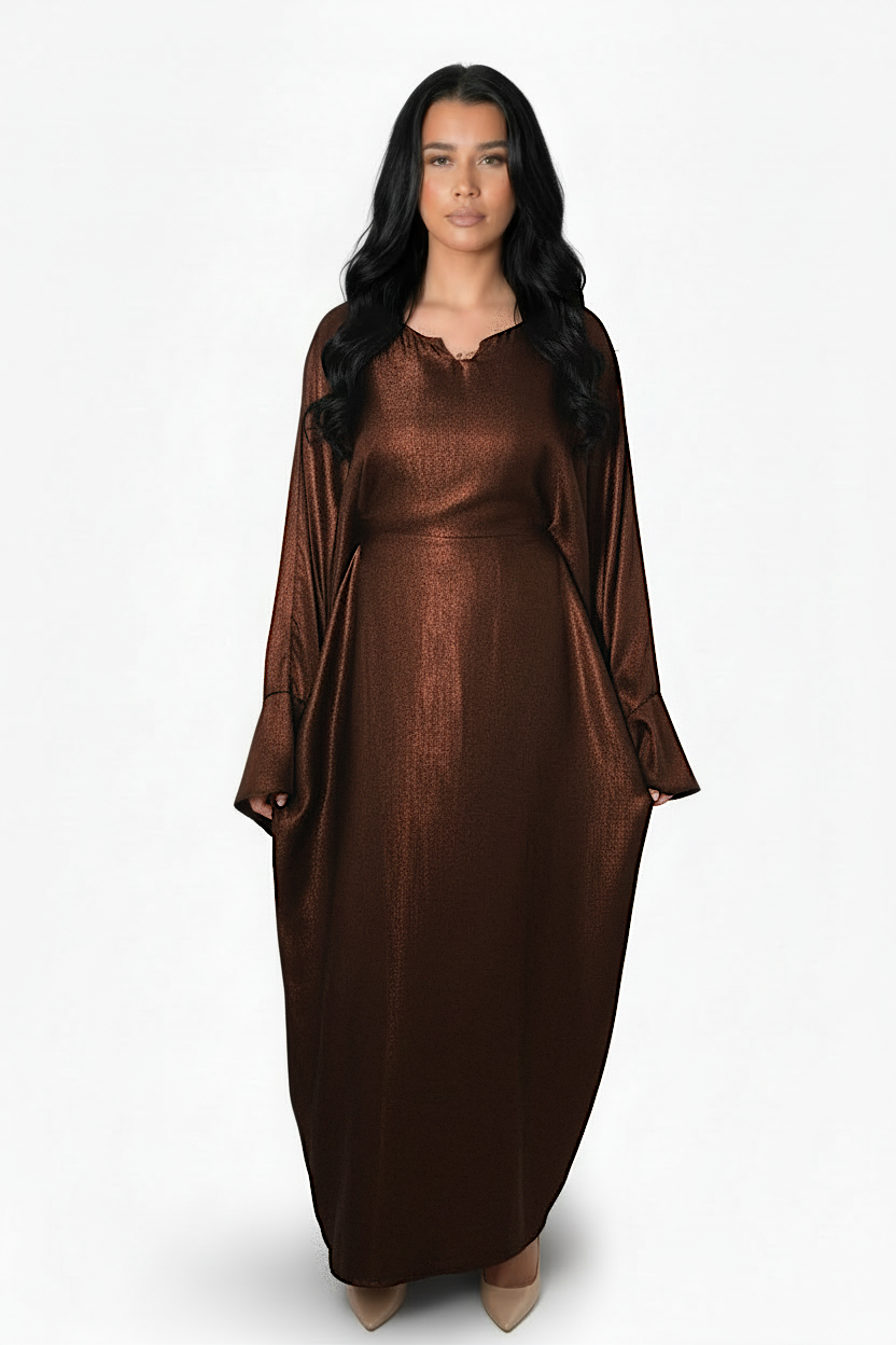 Rania Two Tone Inner Tie Belt Dress