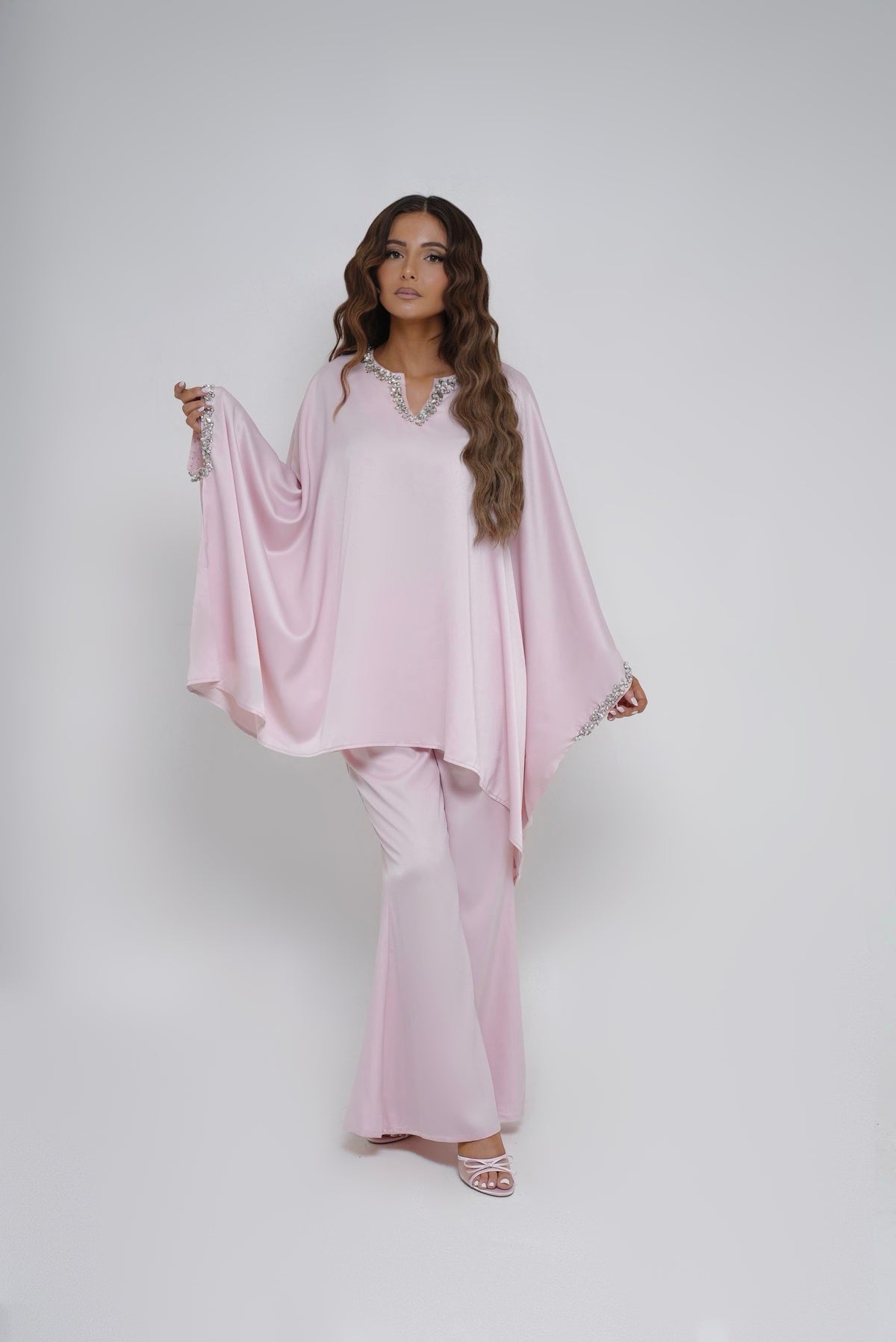 Emelia Premium Satin Crystal Co Ord
