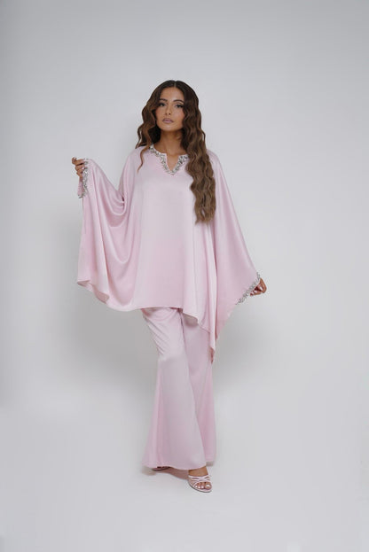 Emelia Premium Satin Crystal Co Ord