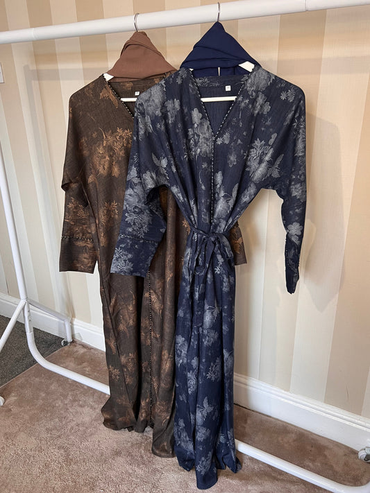 Noor Jacquard Beaded Abaya