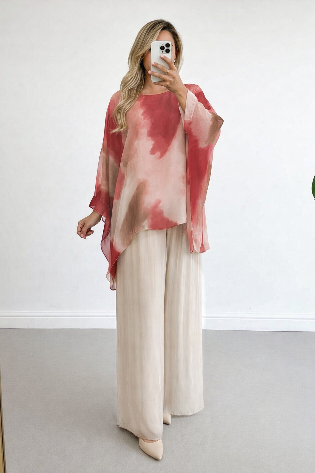 Luna Tie-Dye Chiffon-Silk Co Ord
