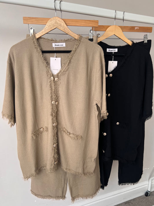 Premium Fray Edge Co Ord