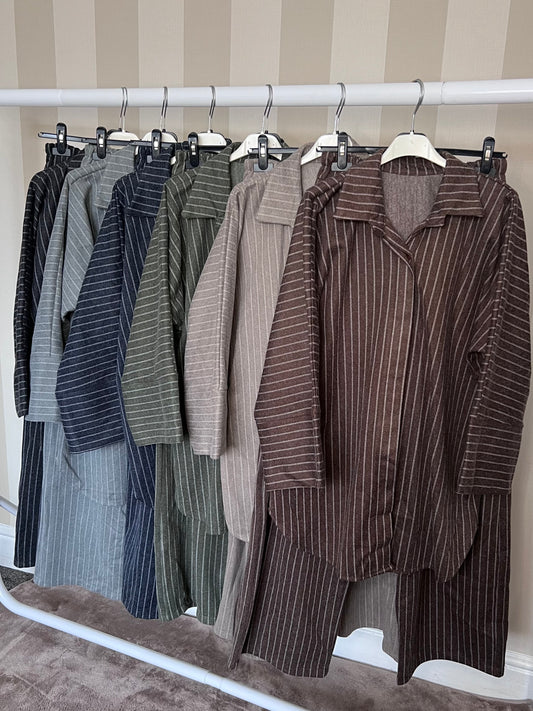 Warm Pinstripe Co Ord