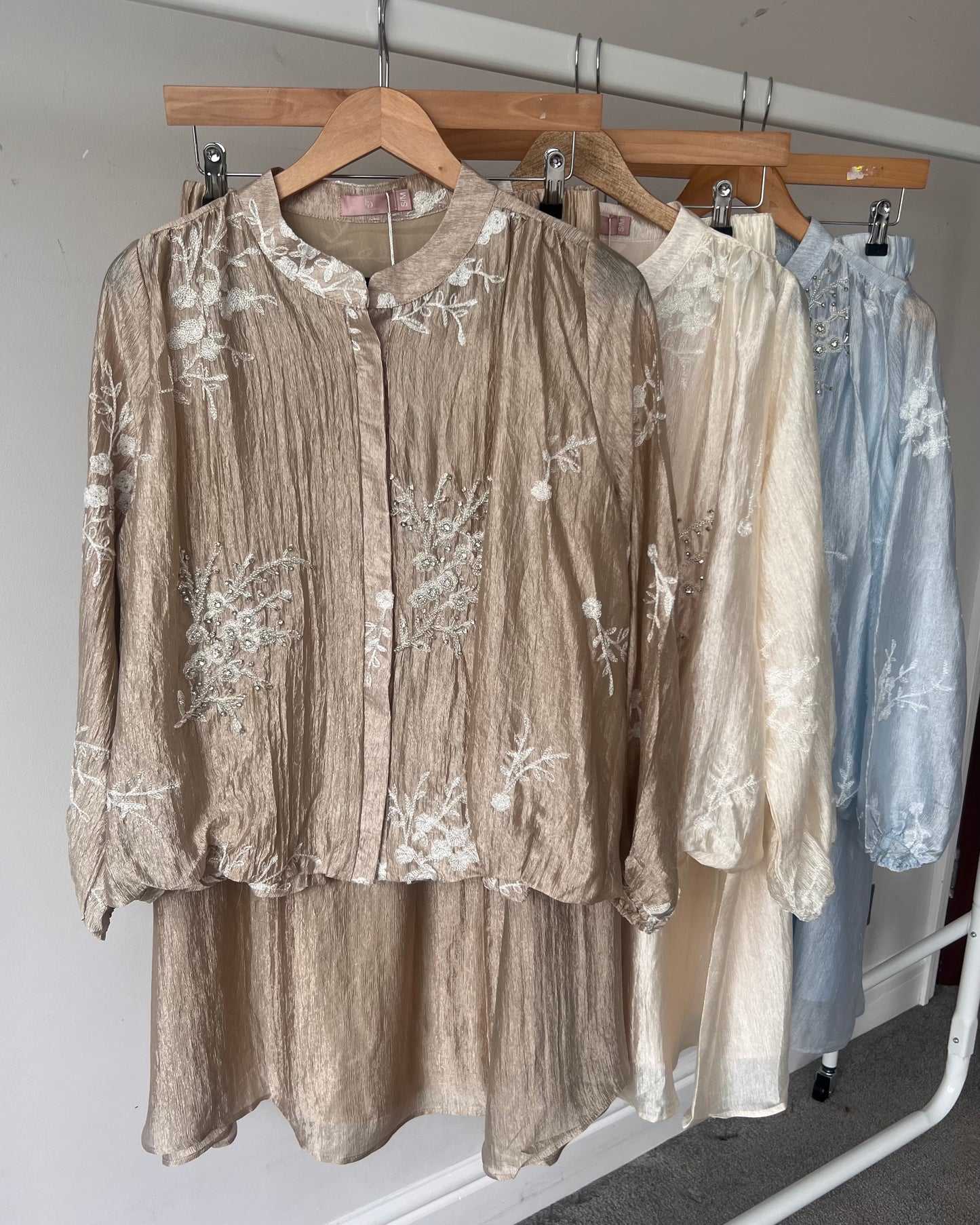 Deena Embellished Shimmer Skirt Co Ord