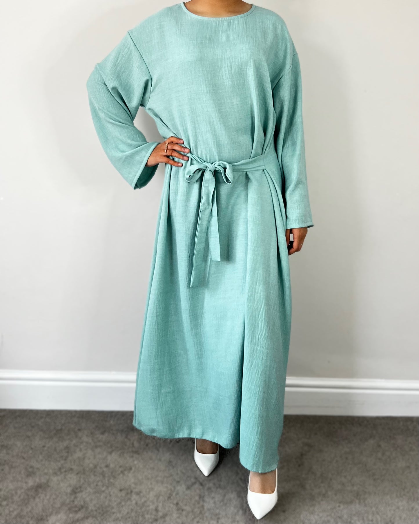 Linen Knot Kimono Dress