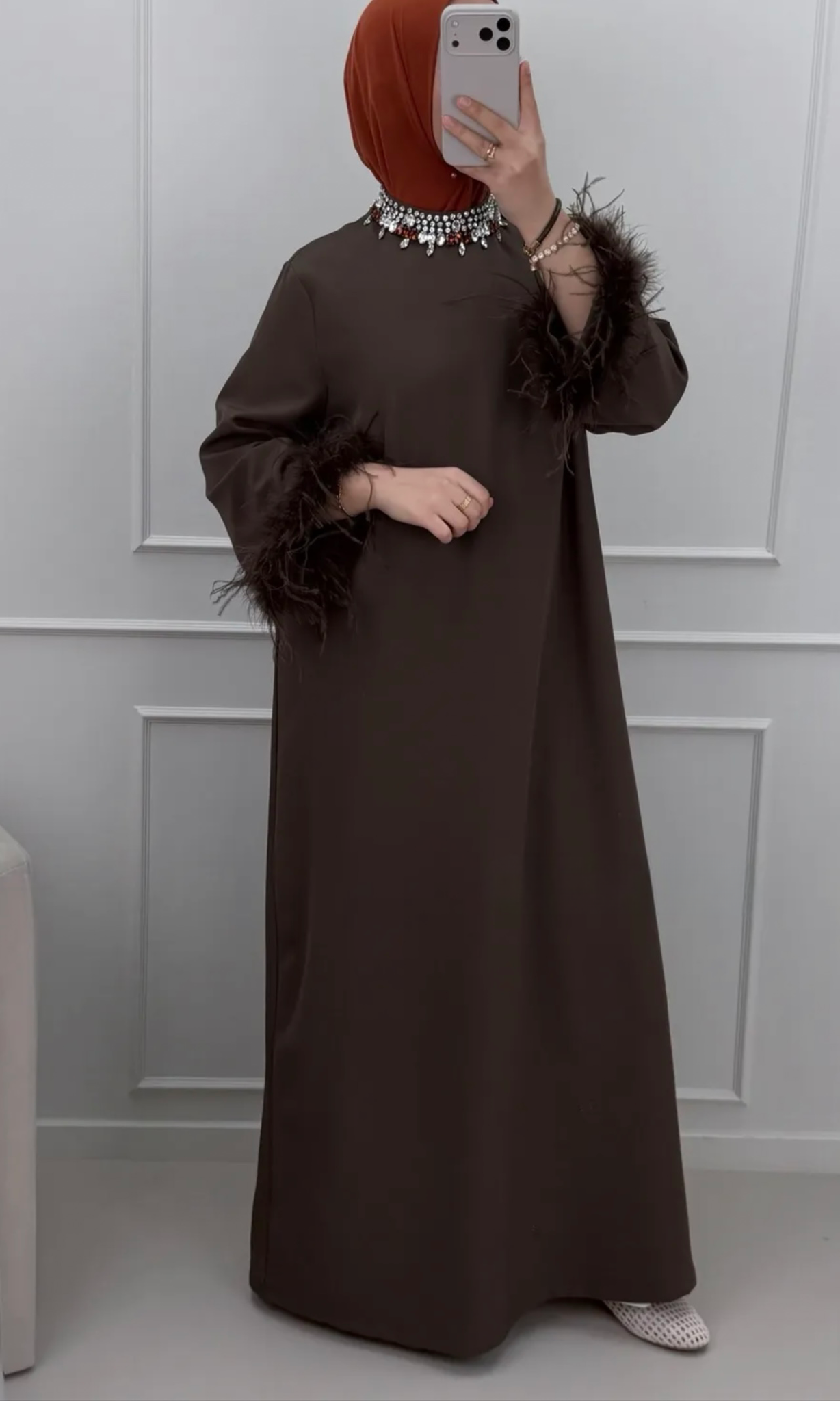 Nadia Feather Crystal Dress