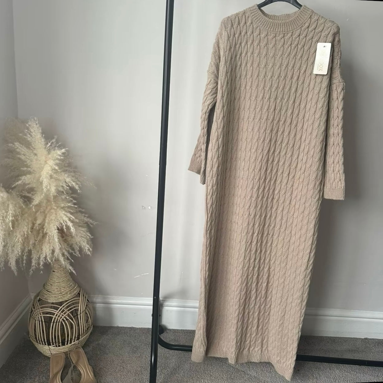 Cable Knit Jumper Dress