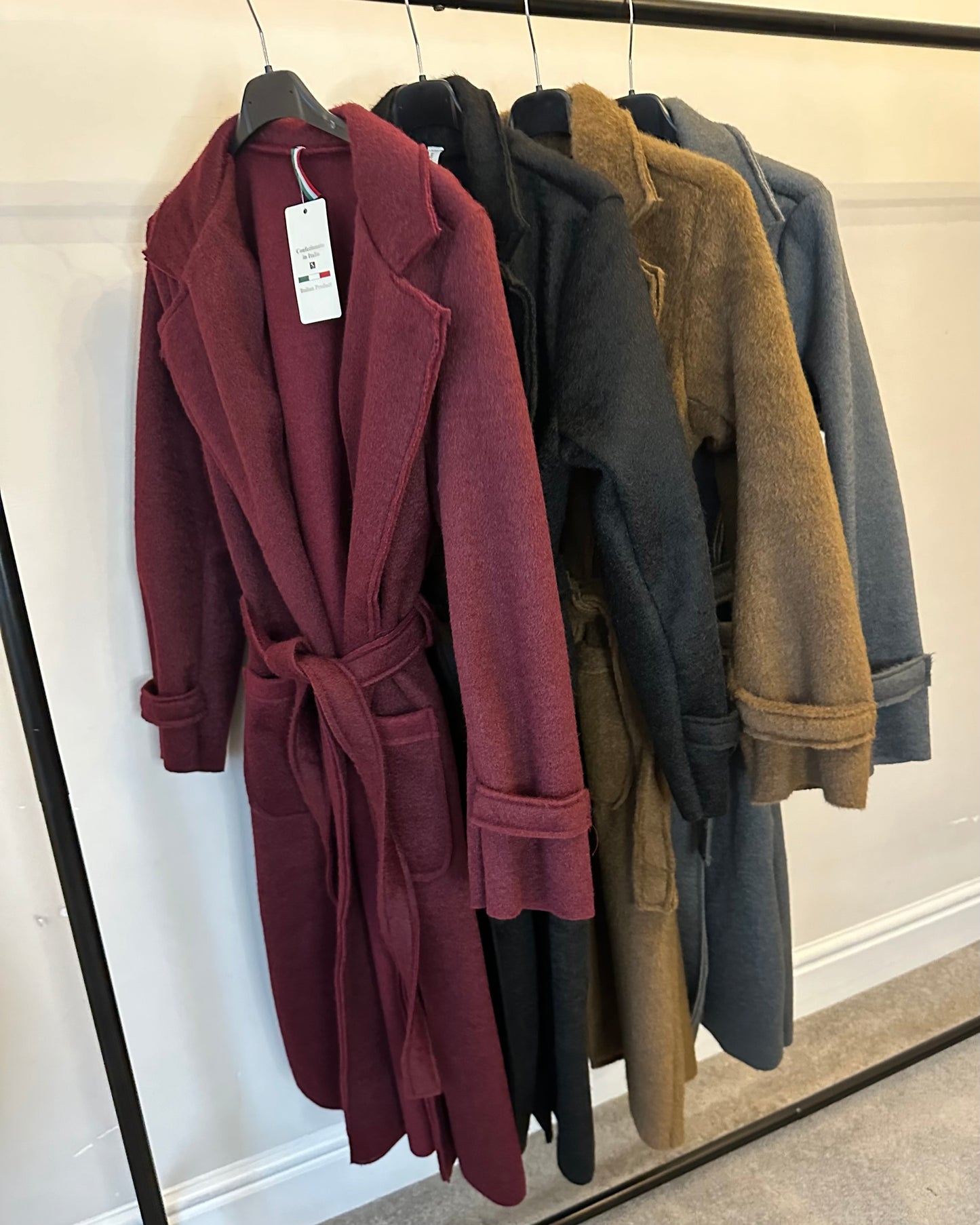 Felt Textured Trench Coat