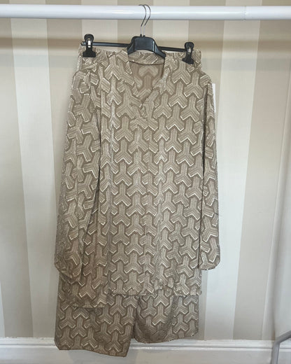 Burnout Textured V Neck Co Ord