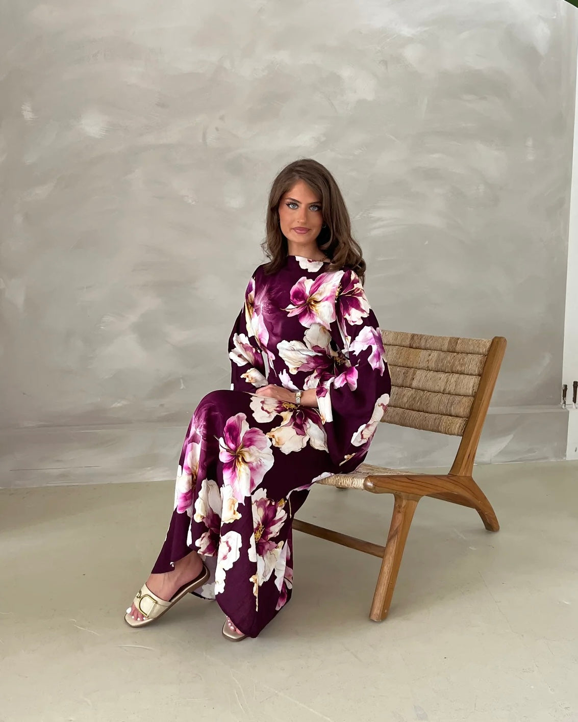 Sierra Floral Dress with Adjustable Tie Belt