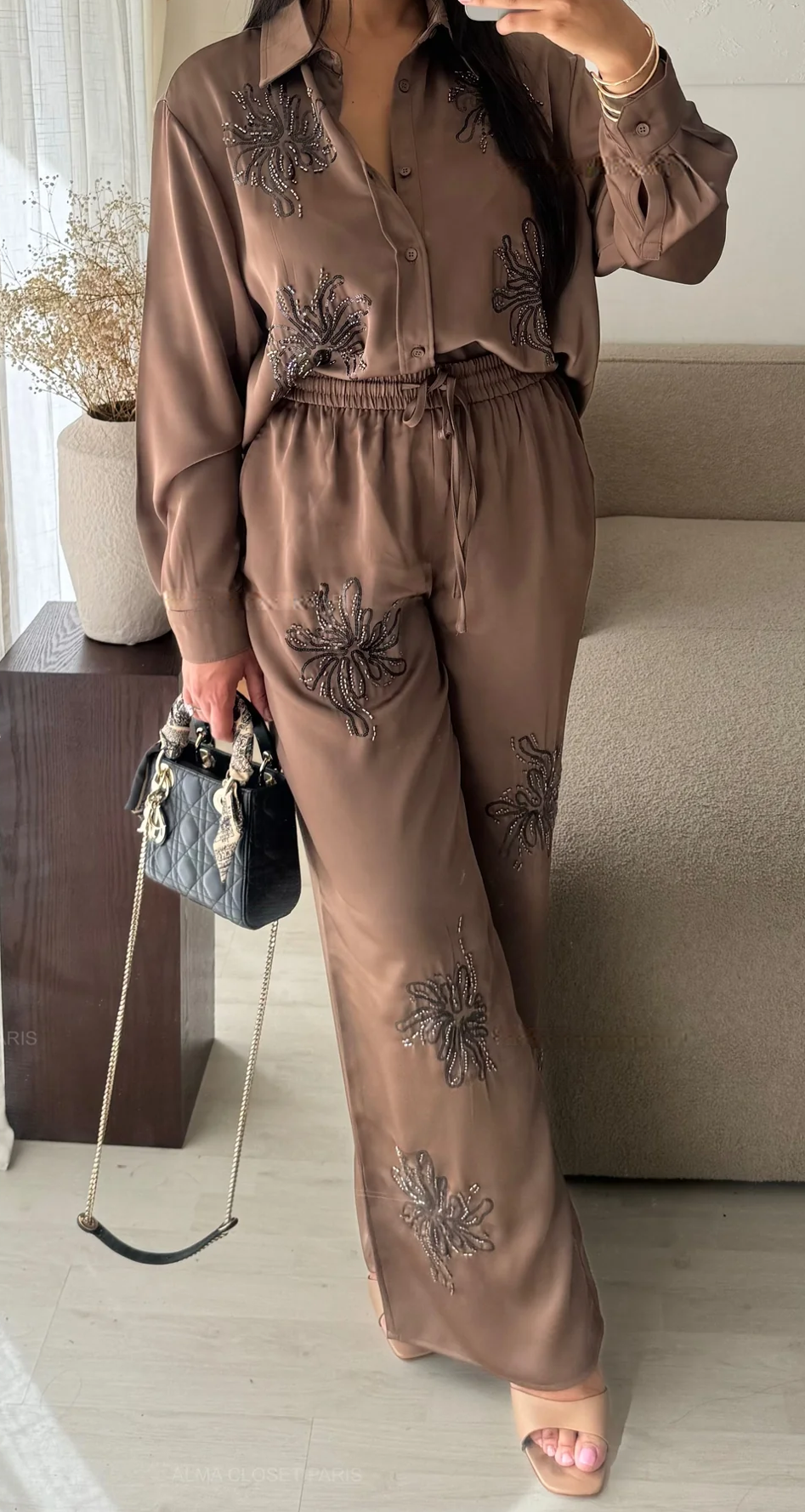 Embellished Satin Co Ord