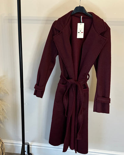 Felt Textured Trench Coat