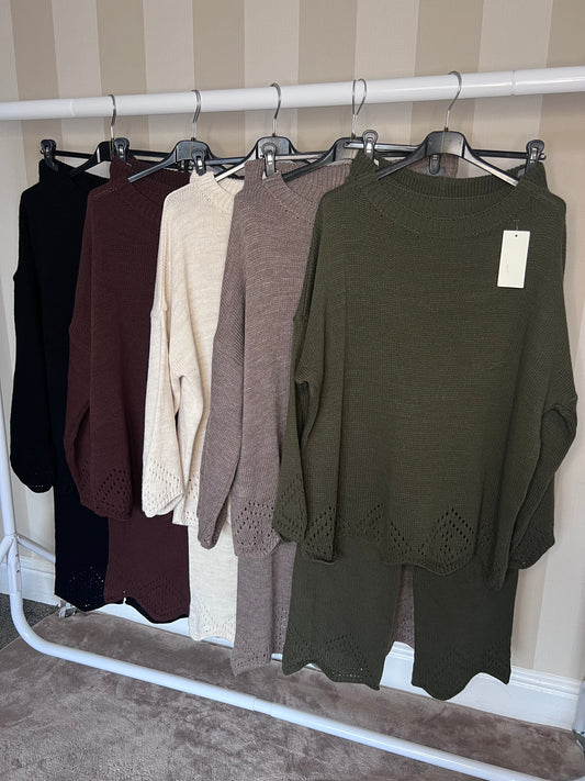 Scallop Knit Co Ord