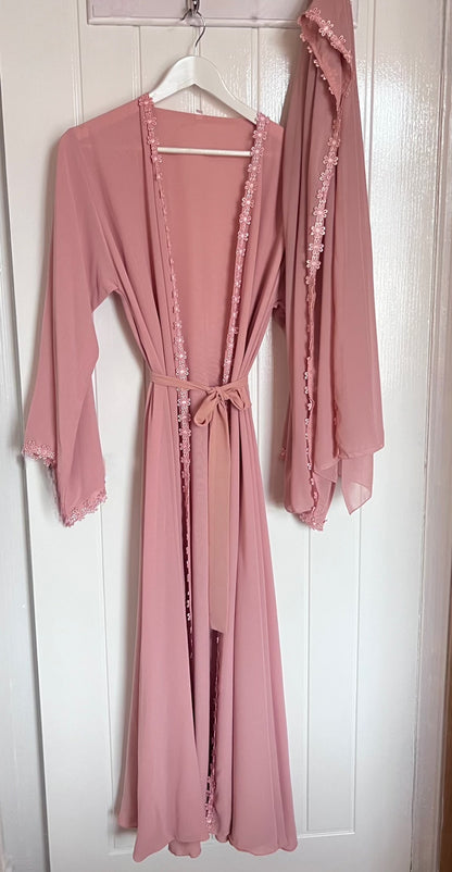 Daisy Chiffon Open Abaya