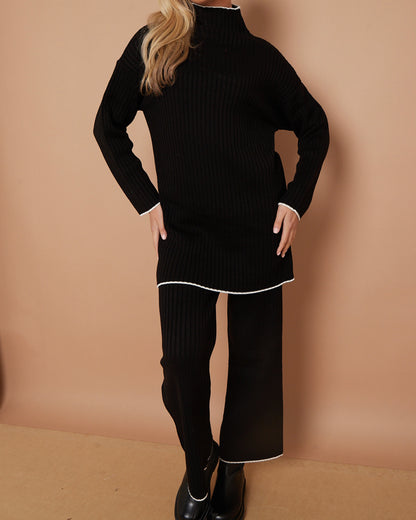 Rib Mock Neck Knit Co Ord